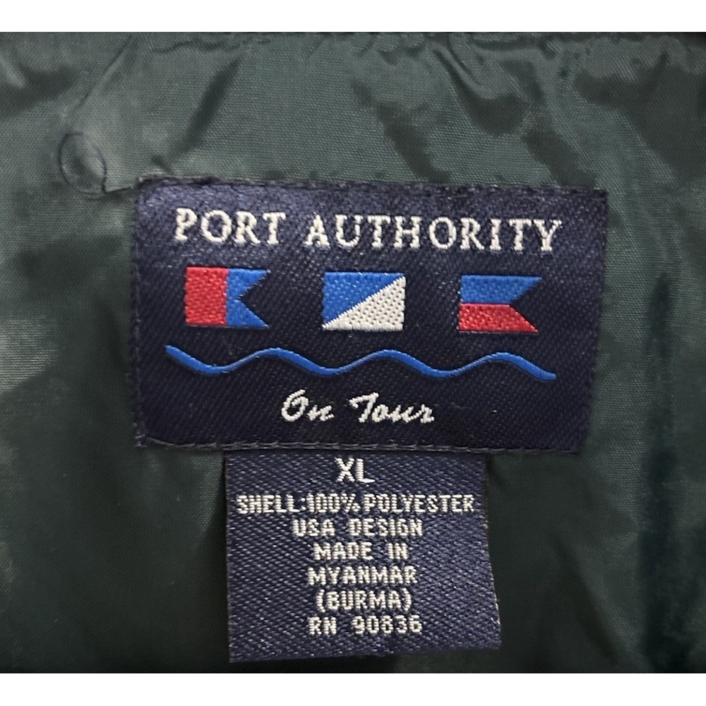 Vtg PORT AUTHORITY On Tour Heisman XL Green Windbreaker Jacket Microfiber‎ Lined - Picture 9 of 11
